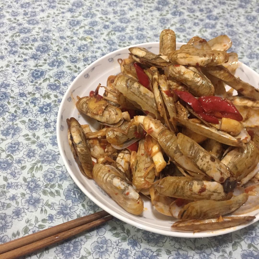 绝味爆炒蛏子（好吃到流泪）