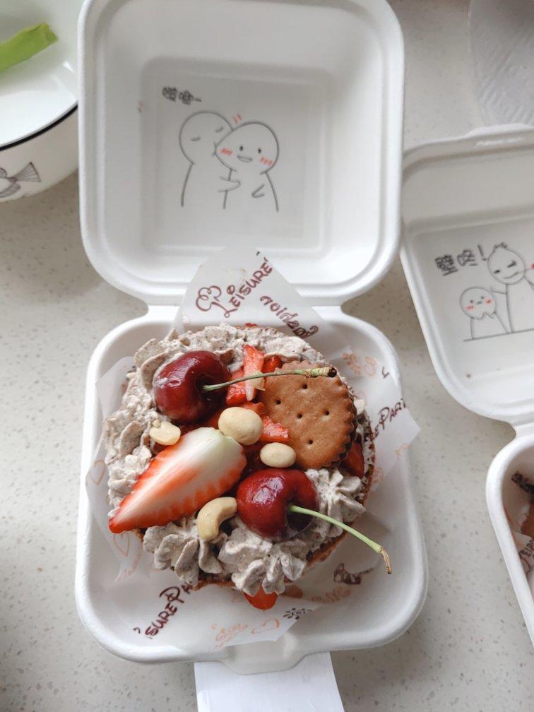 手绘ins便当网红盒子蛋糕（后蛋法 超软蛋糕坯）