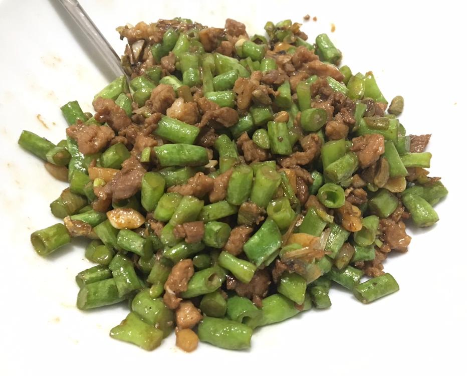 肉沫豆角下饭菜