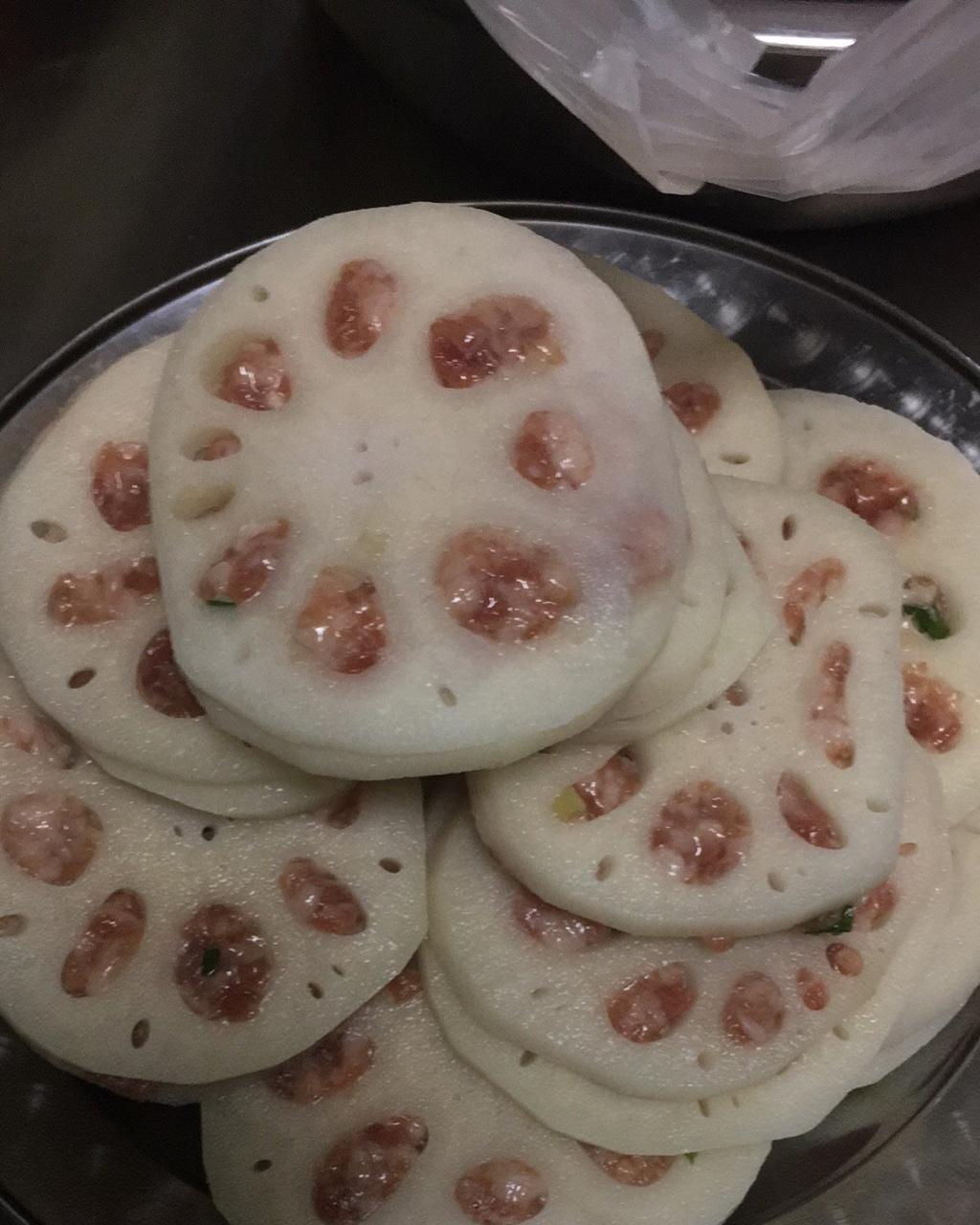 家常菜 炸藕盒 z小雨仔做的炸藕盒 赞 藕,猪肉