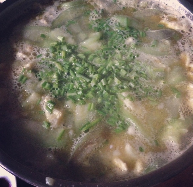丝瓜煎蛋汤（面）