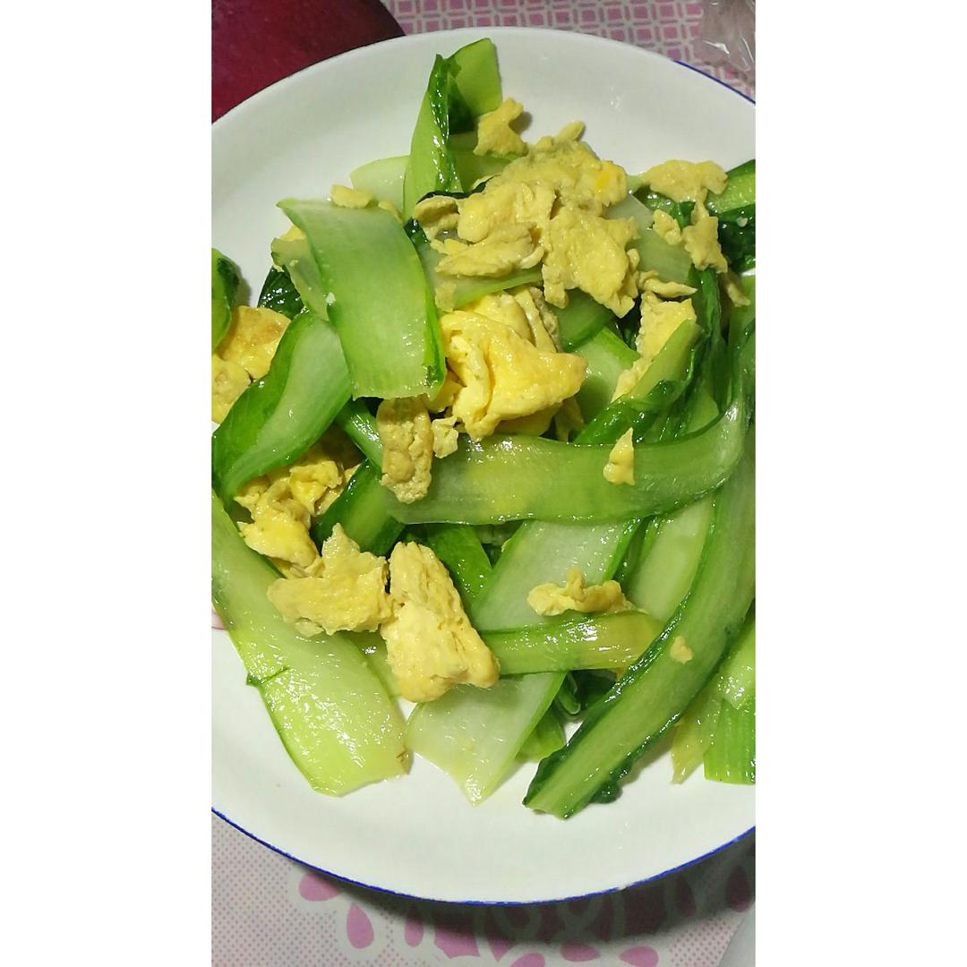小白菜炒鸡蛋