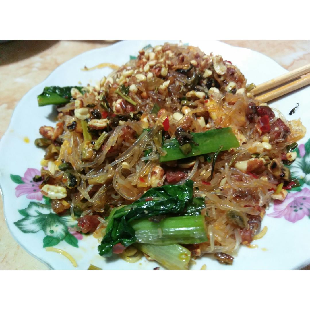 肉末（肉丝）炒粉丝