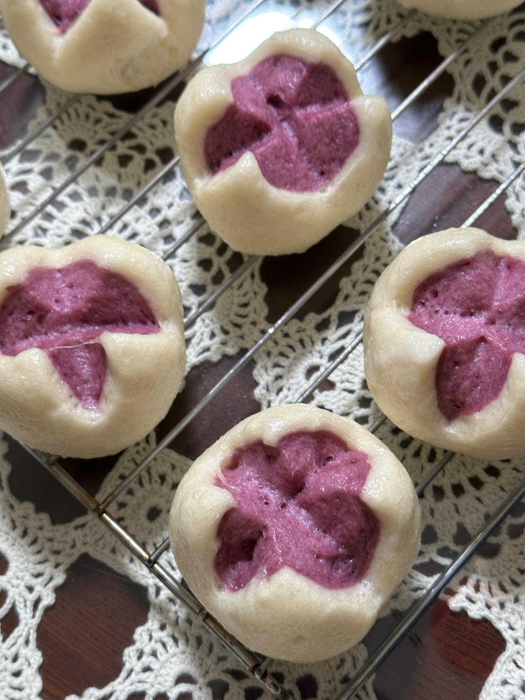 紫薯开花馒头（全视频、保姆级教程）