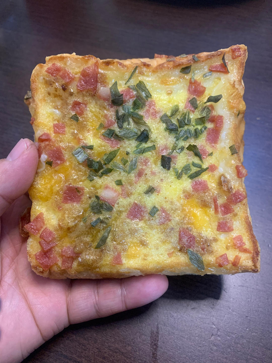 真的好好吃❗️芝士火腿葱香岩烧吐司🍞