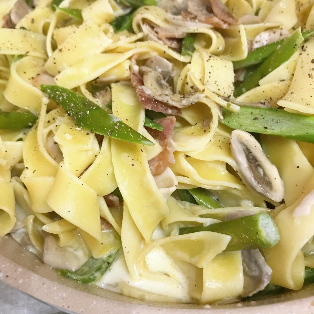 西餐大厨分享的奶油蘑菇培根意面秘方！