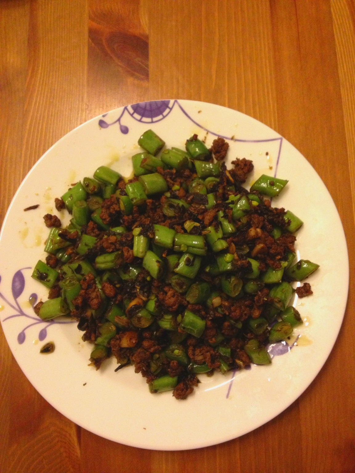 榄菜肉末四季豆