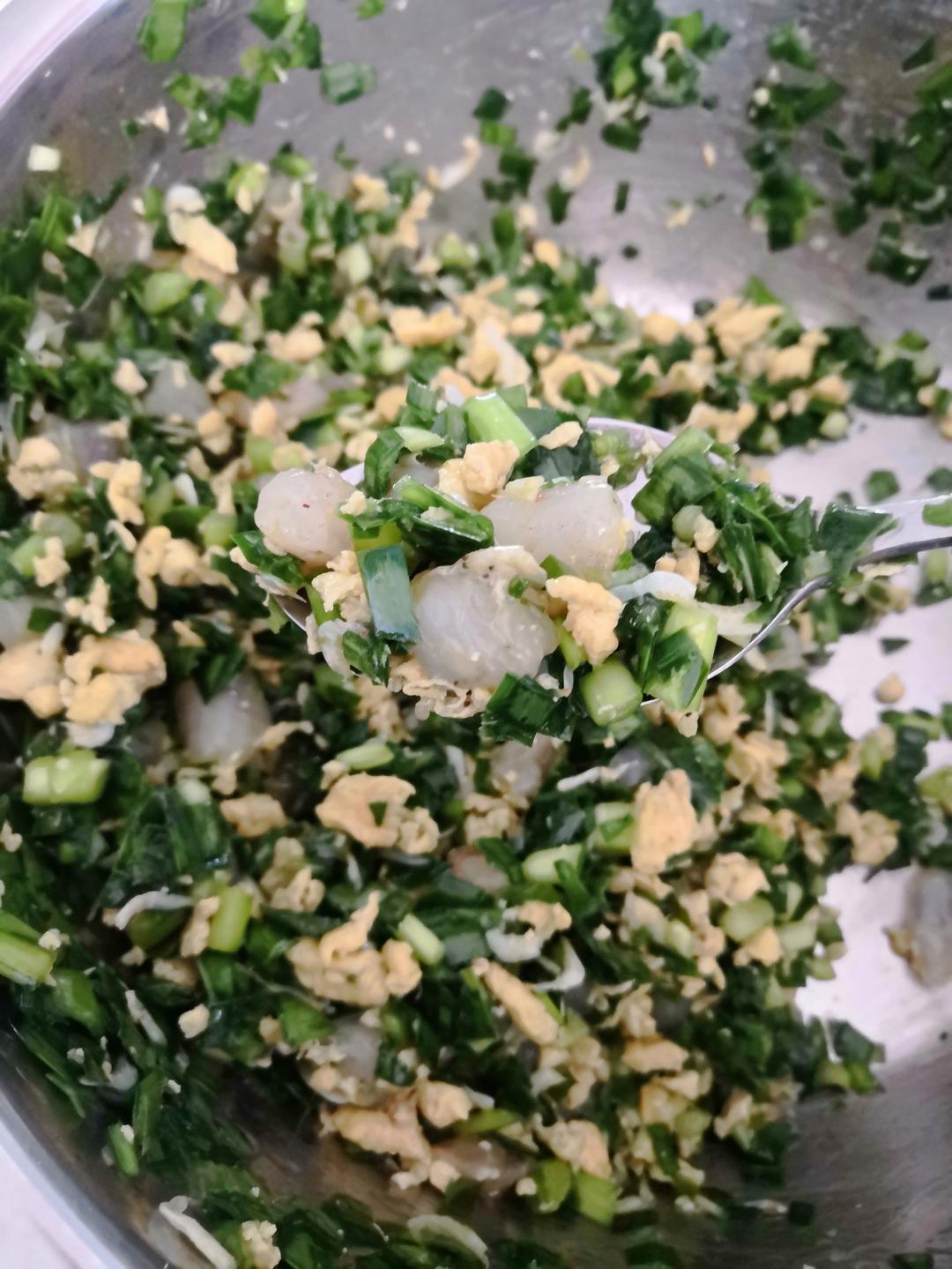 韭菜鸡蛋虾仁饺子（三人量）