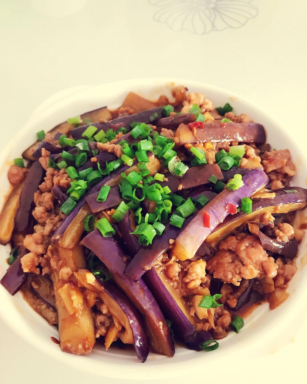 红烧肉沫茄子