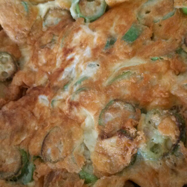 秋葵鸡蛋饼