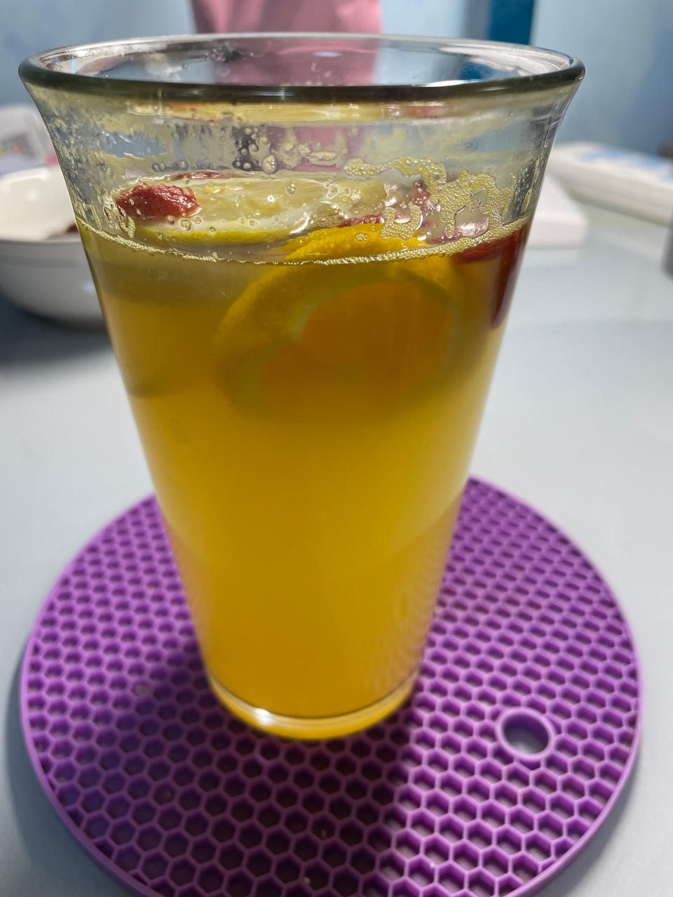 苹果热橙柠檬水