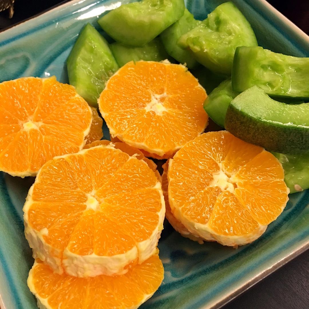 蟹黄仔做的华丽丽的切橙子