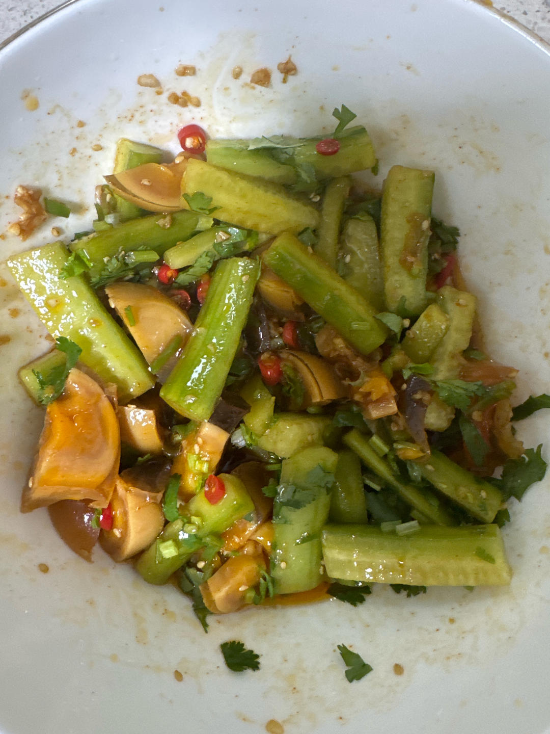 夏日开胃小凉菜“皮蛋拌黄瓜🥒”开胃减脂