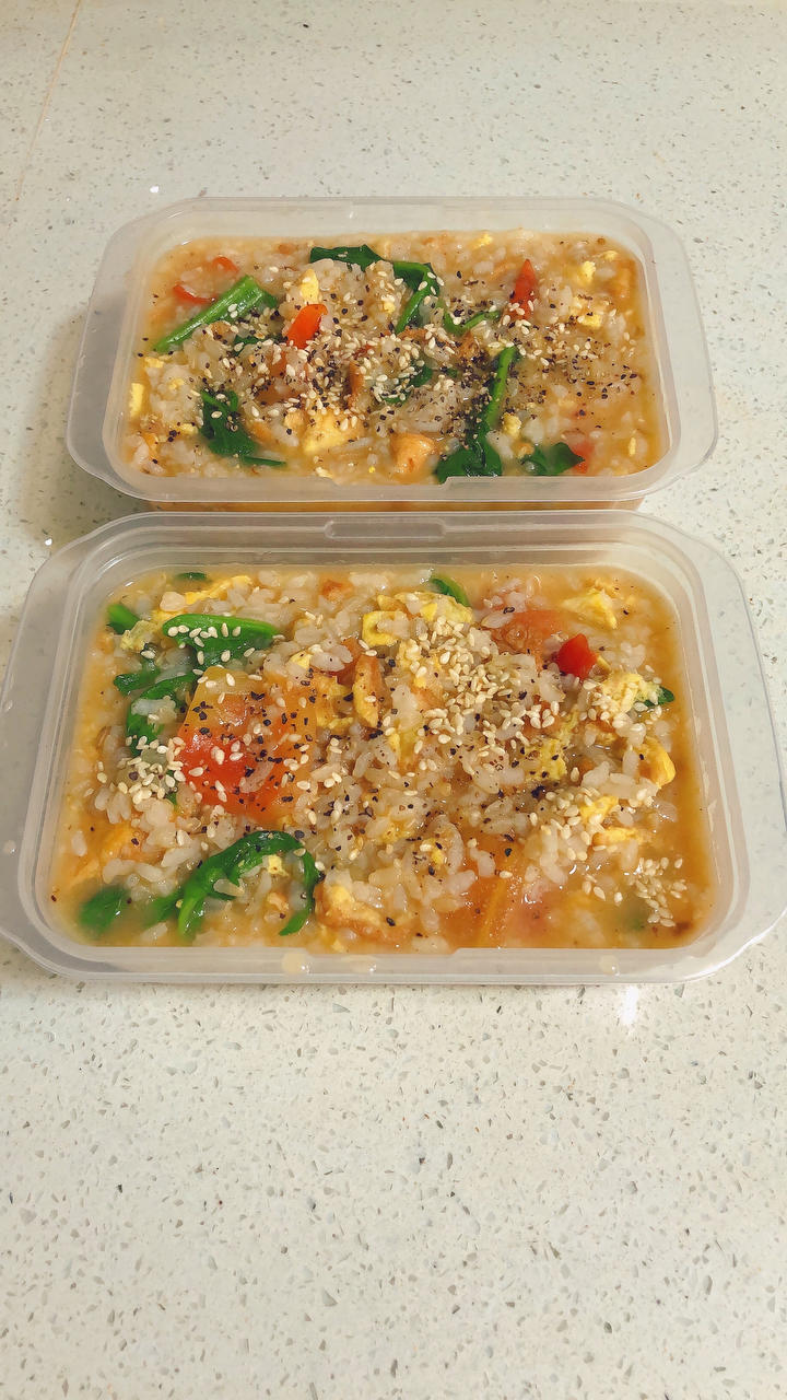 好吃到说不出话的番茄烫饭炒饭