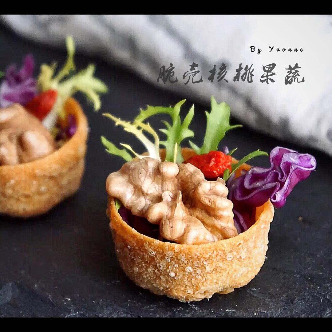 脆壳核桃果蔬的做法