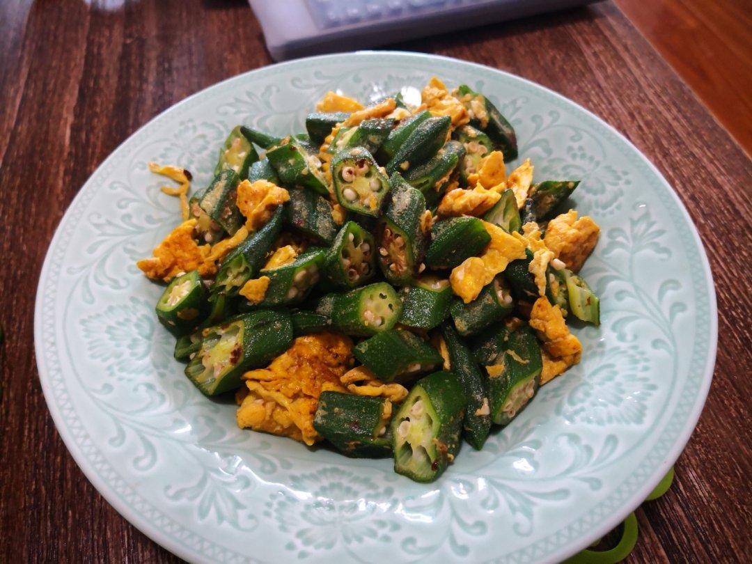 秋葵炒鸡蛋