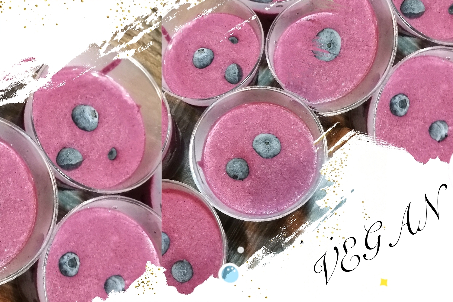 蓝莓酸奶冰淇淋(椰奶奶油+奇亚籽版) VEGAN的做法