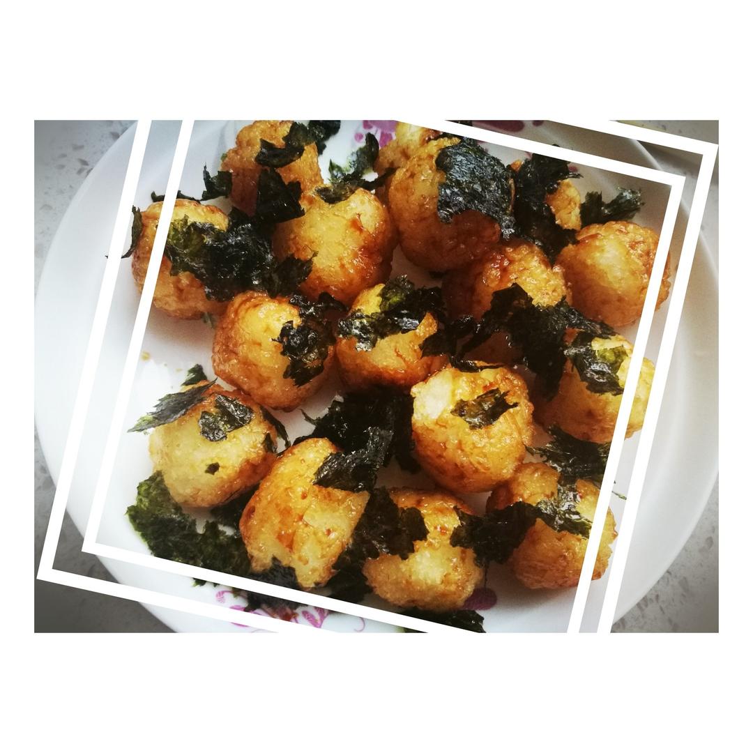 用剩饭做日式炸丸子