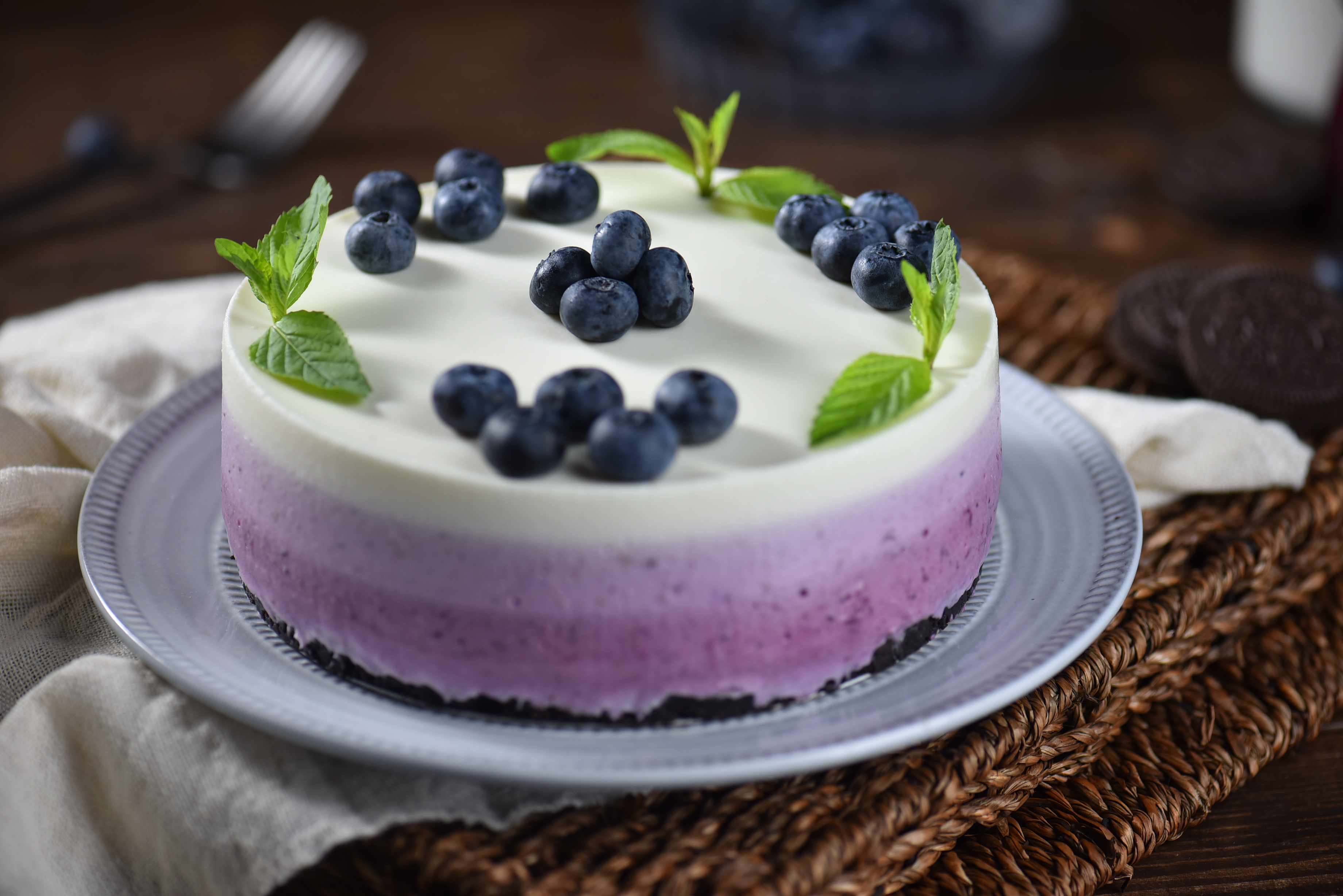 渐变蓝莓冻芝士蛋糕的做法