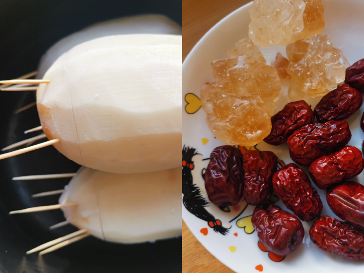 冰糖红枣糯米藕的做法 步骤4