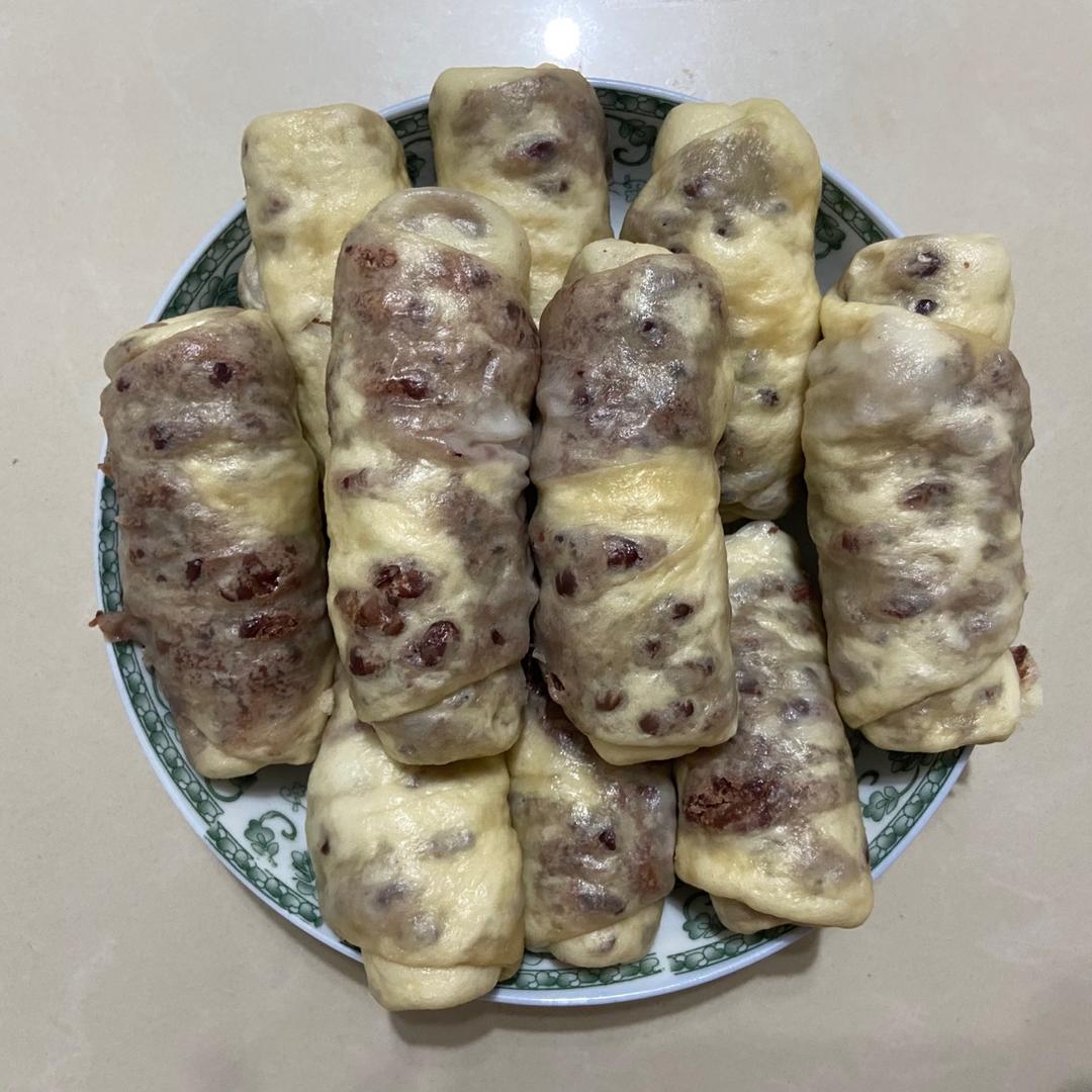 奶香红豆卷