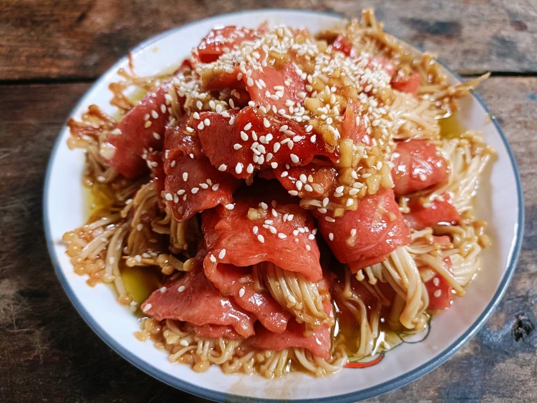 味道超赞 超下饭的金针菇培根卷