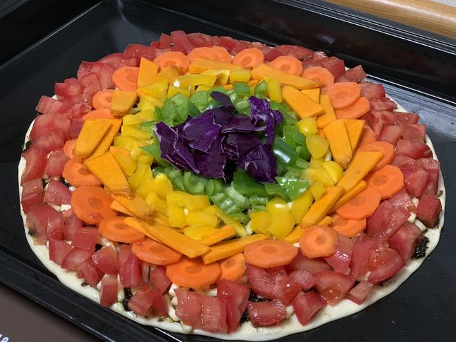 彩虹🌈薄底披萨·奶素的做法