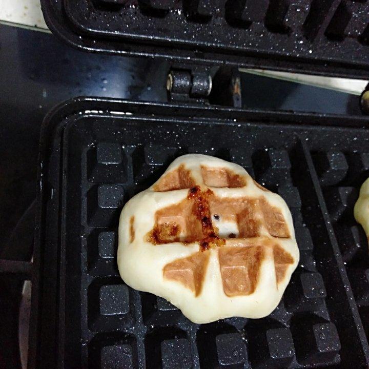 红糖麻薯华夫饼