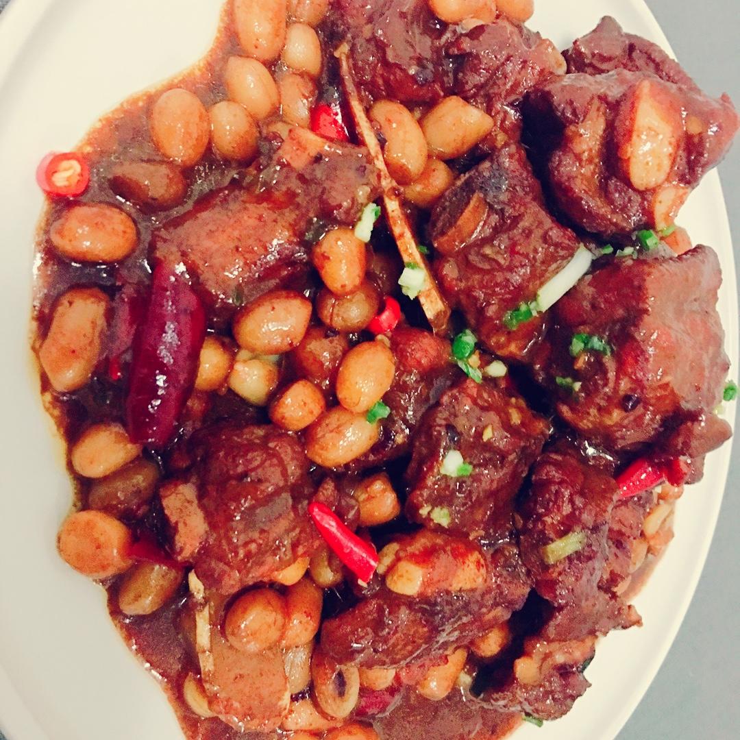 帅炸少年李狗蛋做的花生烧排骨