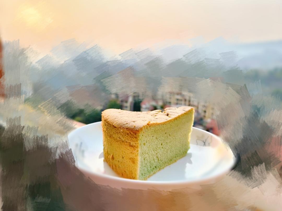 蝶豆花戚风蛋糕｜后蛋法