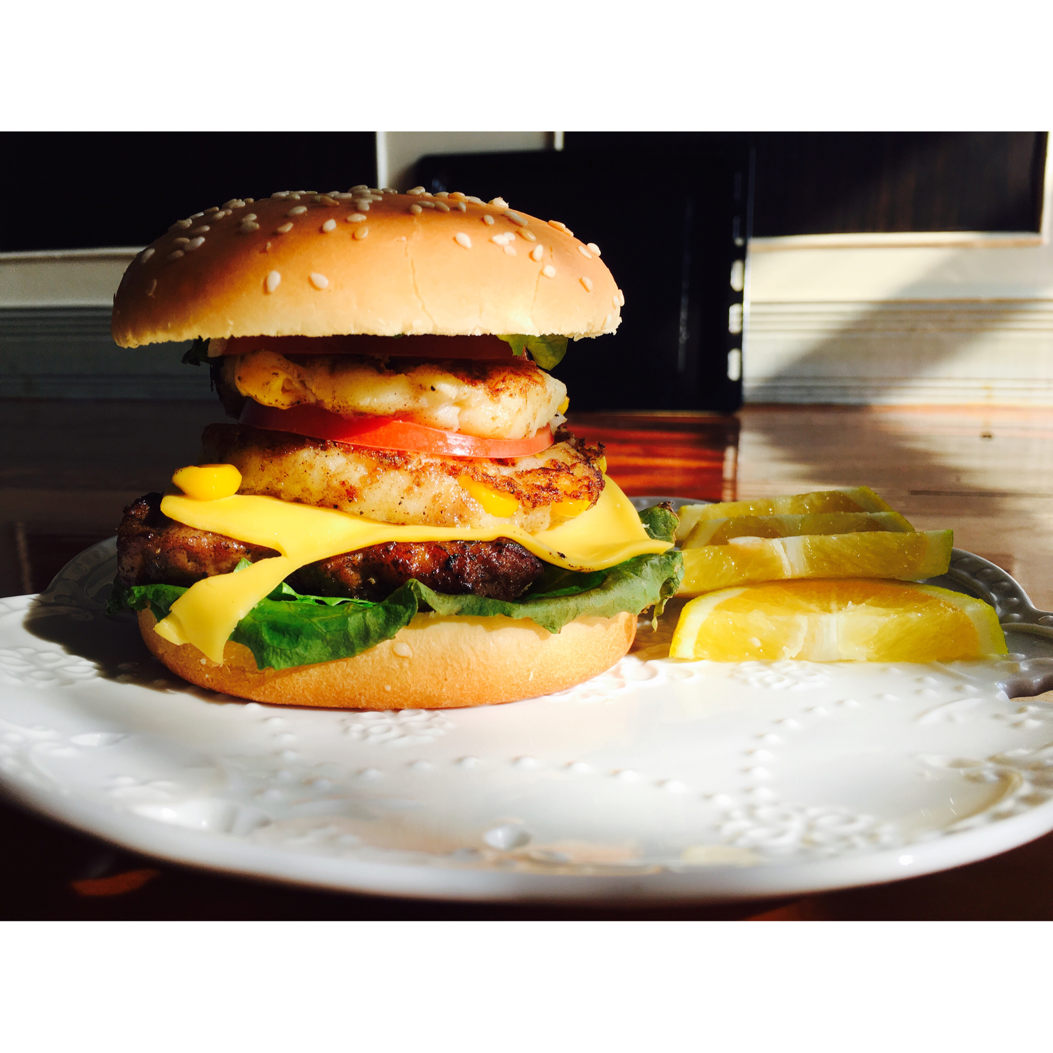 芝士牛肉苹果迷你汉堡