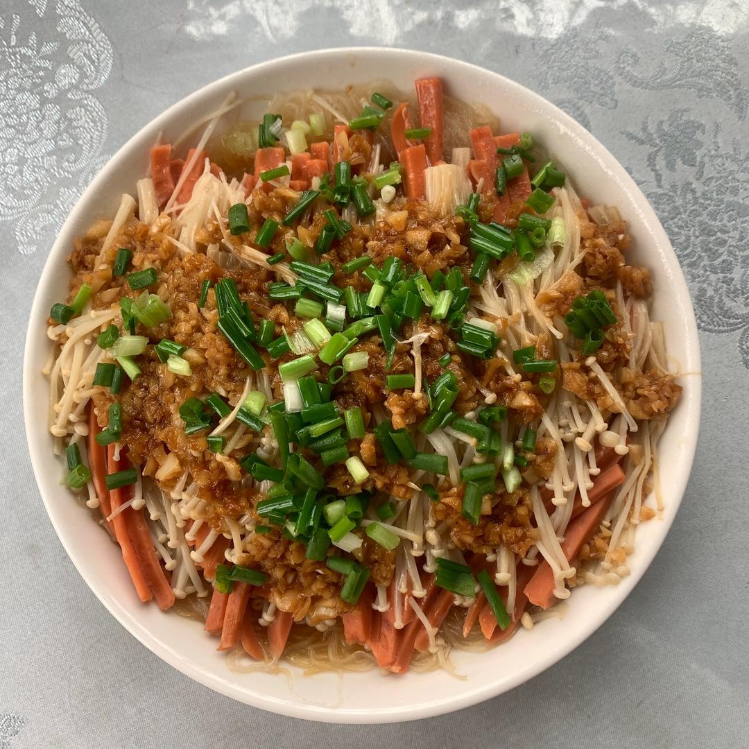清蒸蒜蓉金针菇的做法