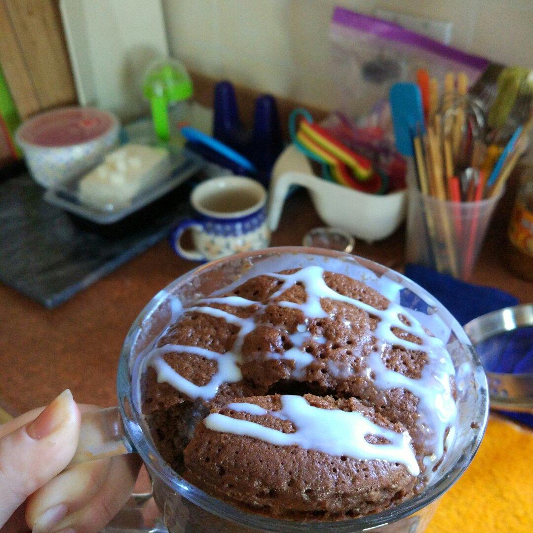 三分钟微波巧克力蛋糕