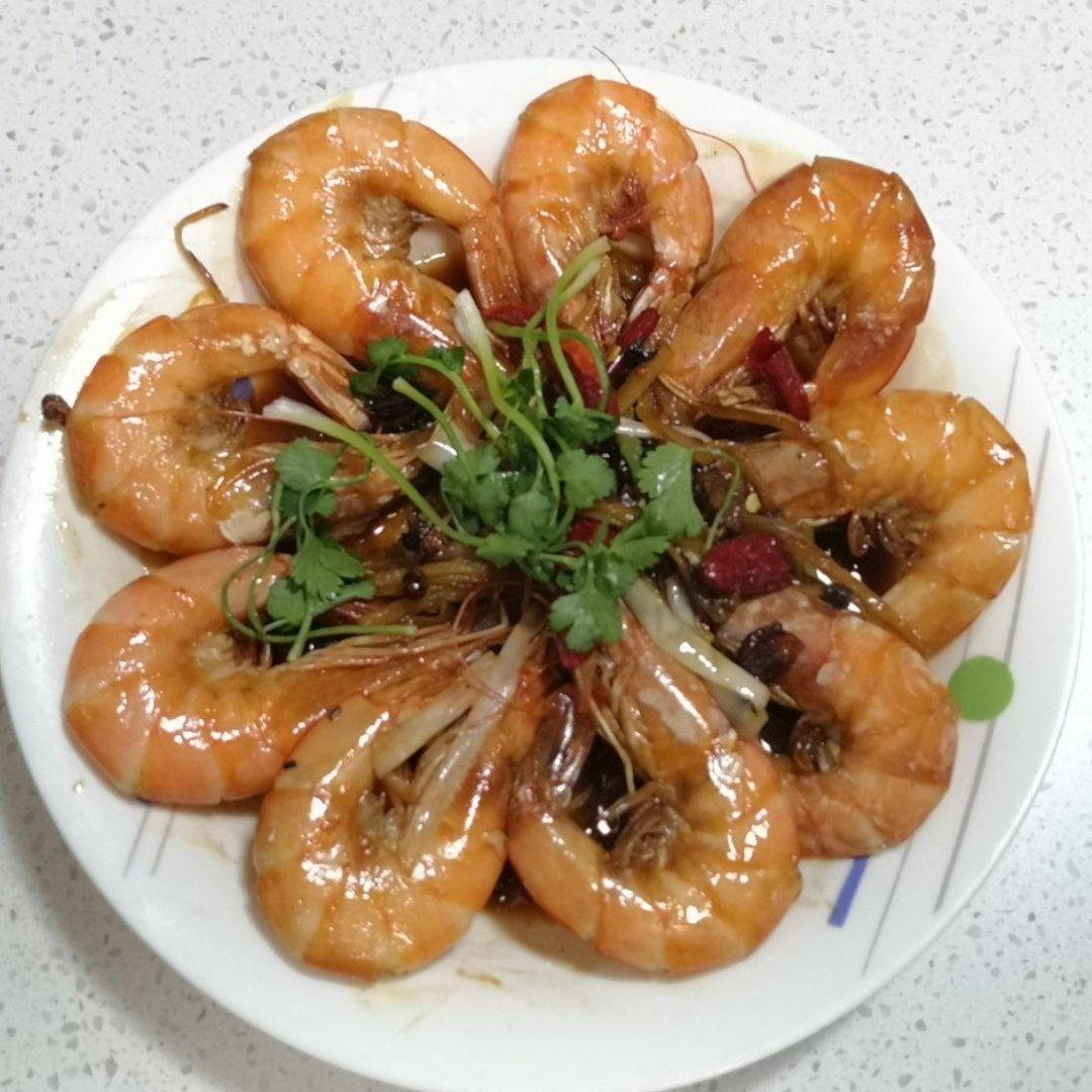 红焖大虾