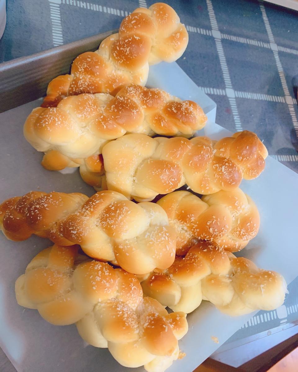 砂糖麻花面包（两股辫子）