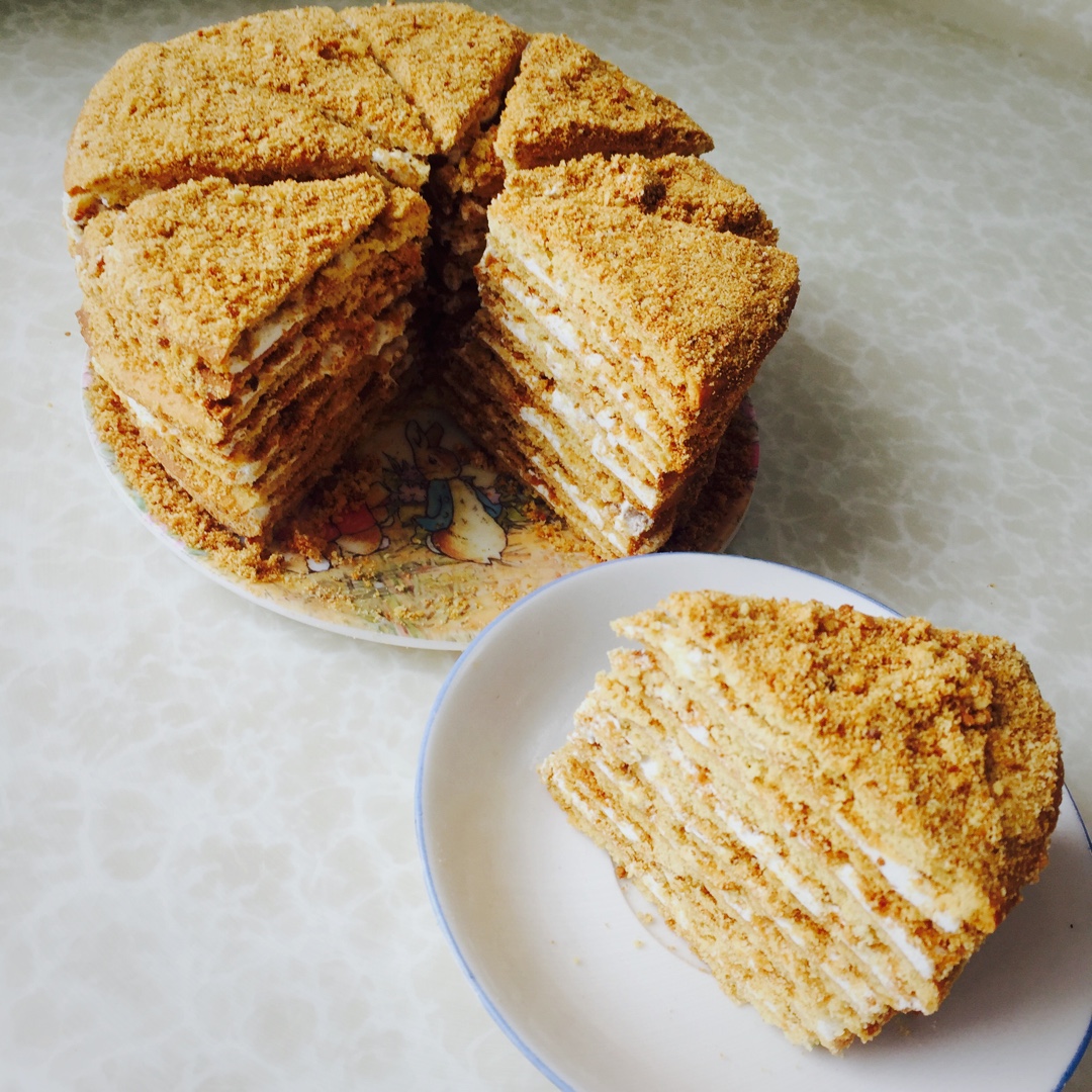 俄罗斯蜂蜜蛋糕   千层蛋糕【又名提拉米苏】