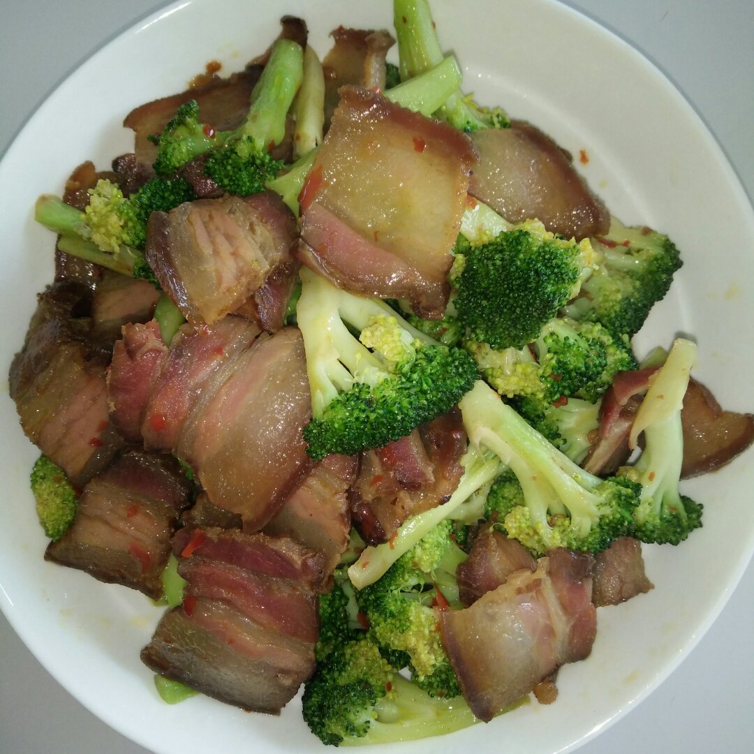 dreamy米做的西兰花炒腊肉
