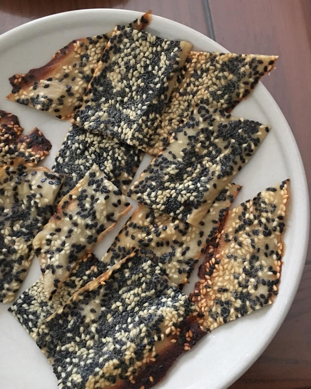 芝麻薄脆蛋白饼干