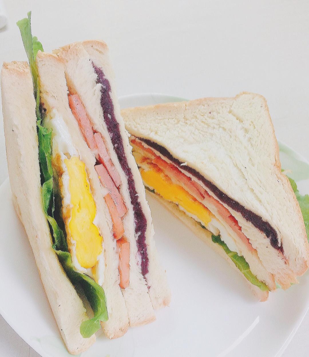 火腿芝士蛋三文治