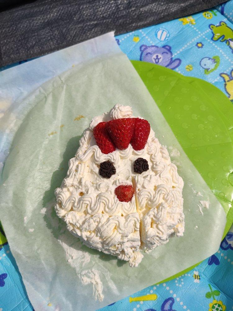 萌萌哒圣诞老人草莓奶油蛋糕