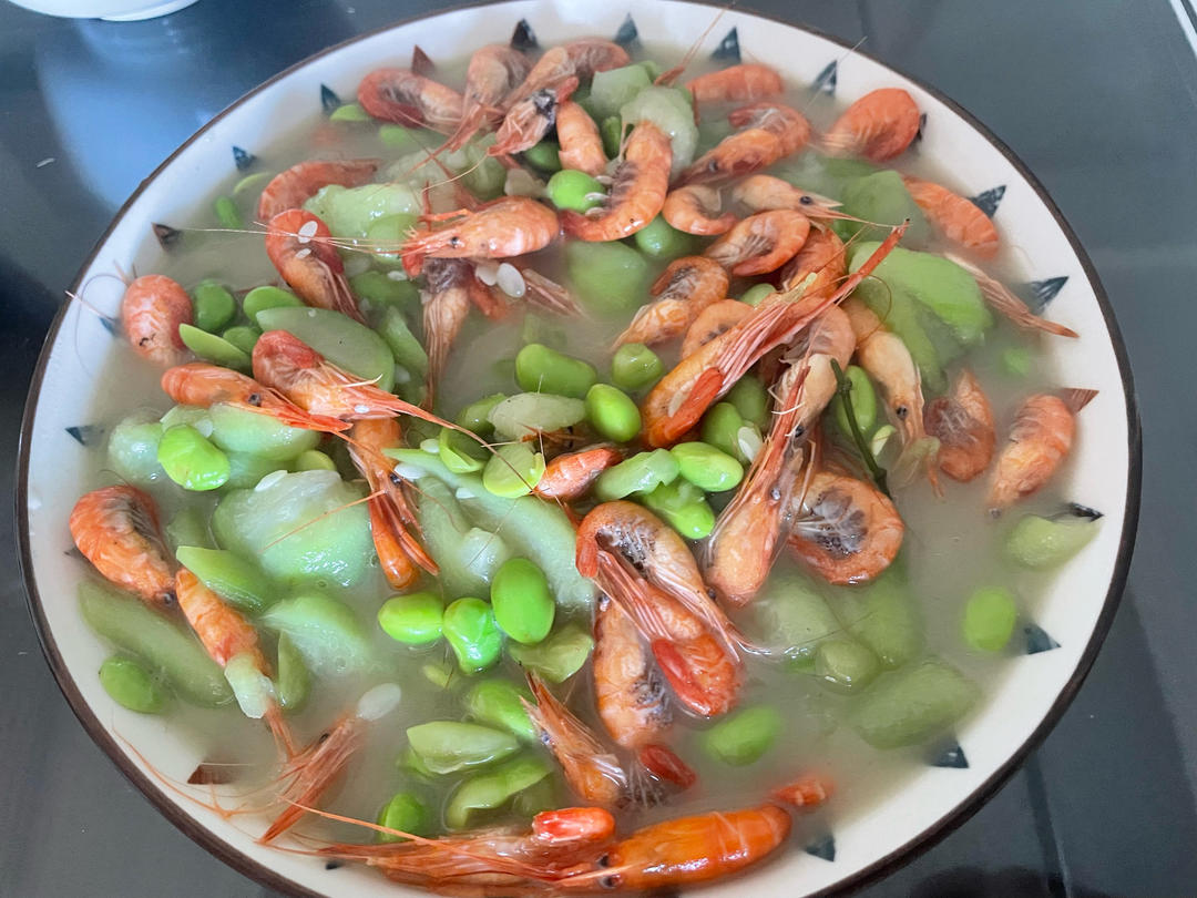 毛豆别总煮着吃！加河虾口蘑一炒，鲜香翻倍，上桌秒光~
