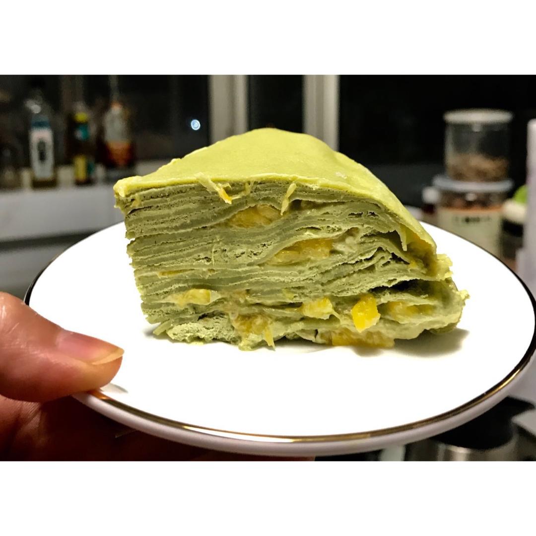 美味的煎蛋糕—抹茶千层蛋糕