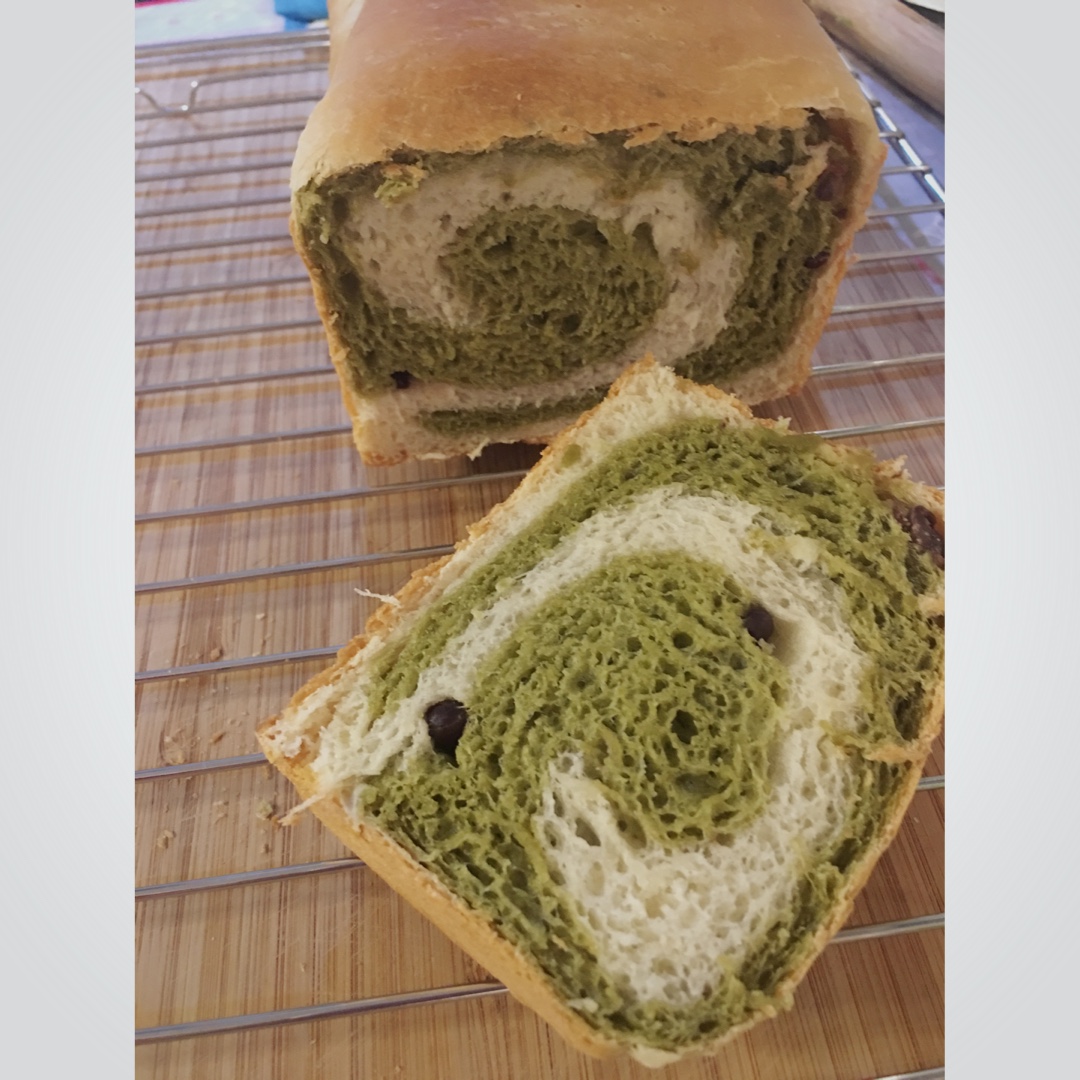 最正宗的日式抹茶红豆吐司