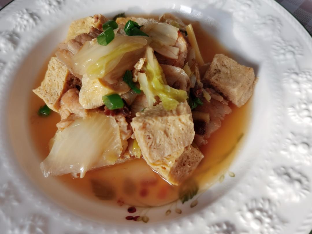大白菜炖冻豆腐