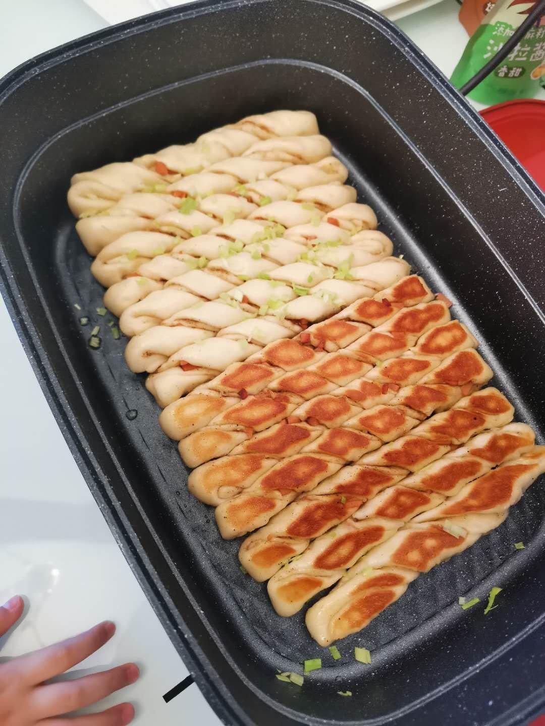 生煎剁椒花卷