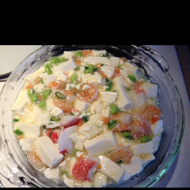 虾仁豆腐煲