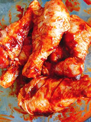 韩式辣烤鸡腿￨快手超多汁的做法 步骤4