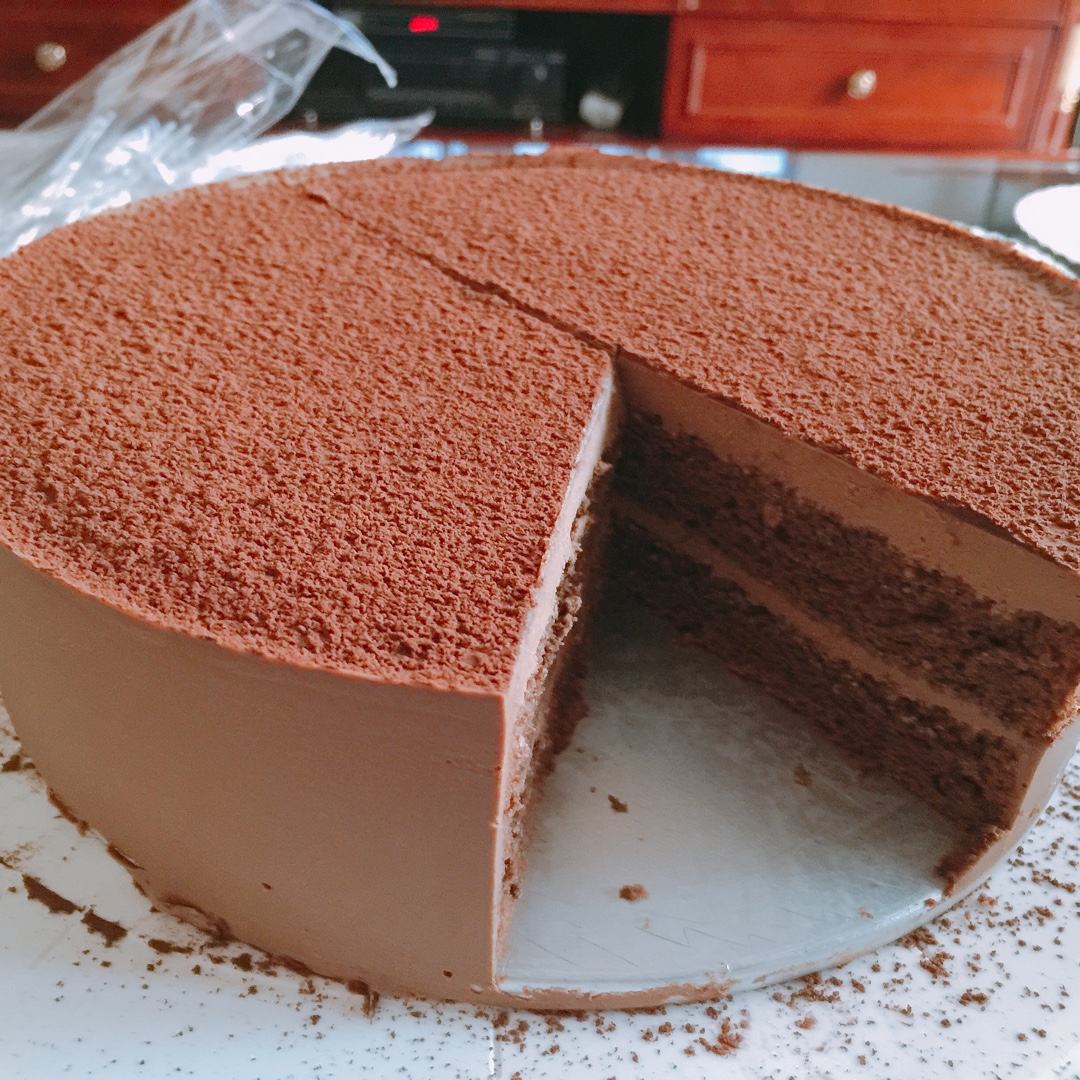 吱优30做的浓郁巧克力慕斯蛋糕6寸