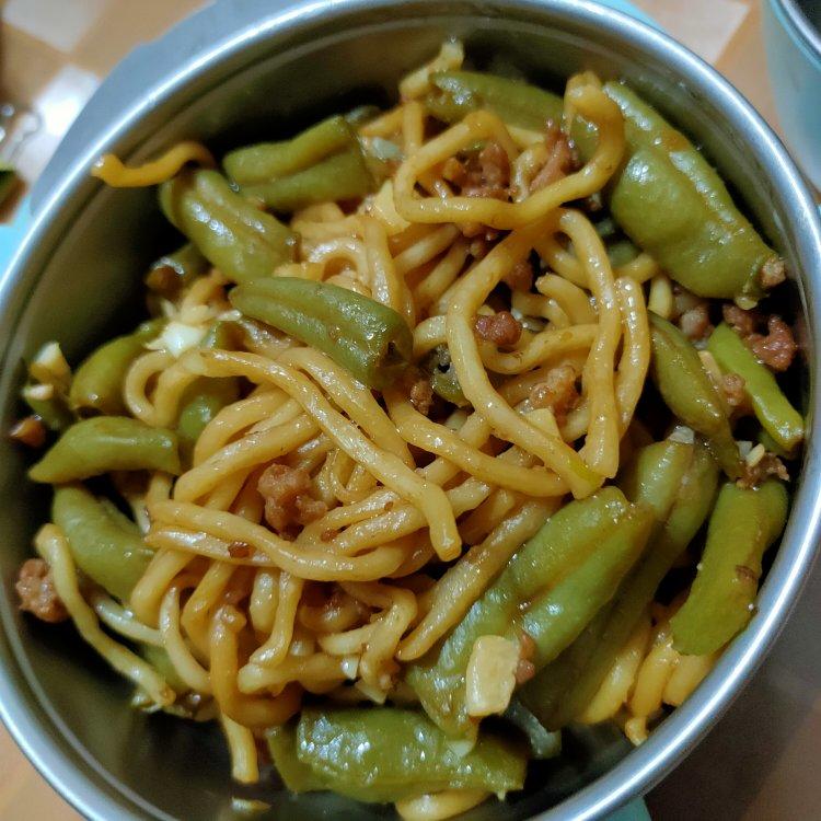 地道老北京扁豆焖面 豆角焖面 太好吃小心吃撑哦