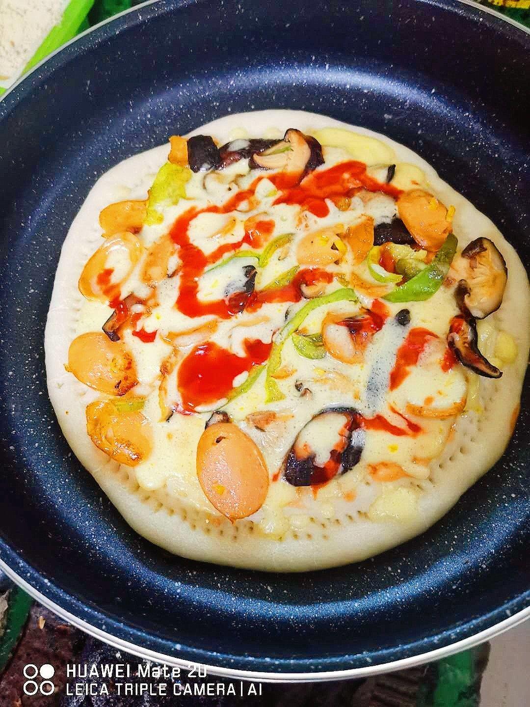 平底锅奥尔良鸡肉披萨